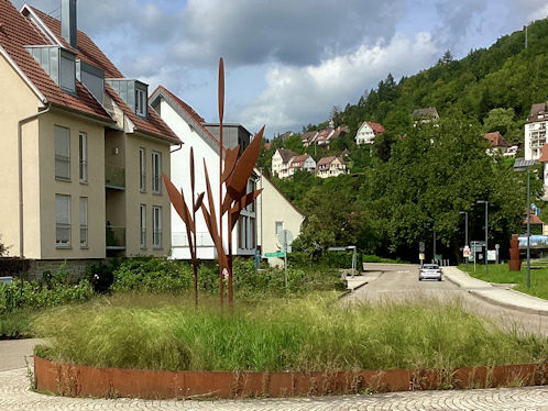 Kunst im Kreisverkehr in Schloßmühlgasse - Wertwiesen in Künzelsau