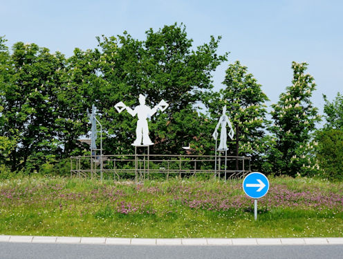 Kunst im Kreisverkehr in L6 - Cliener Straat in Neuharlingersiel