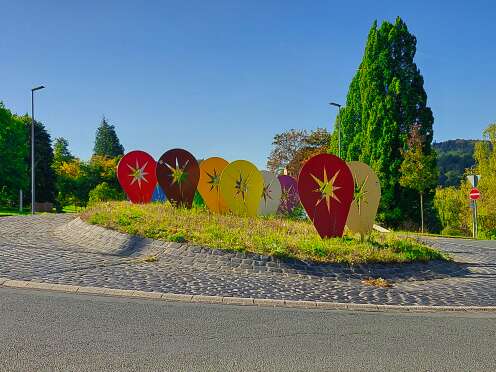 Kunst im Kreisverkehr in Lindentor - Lindenstr. - Breiter Hagen - Fetter Hagen - Riesendamm in Bad Wildungen