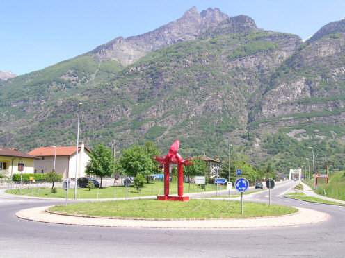 Kreiselkunstwerk in Biasca