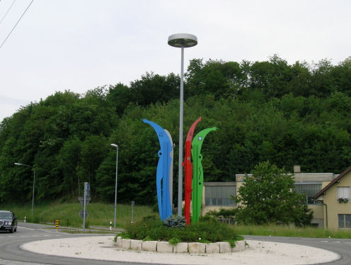 Kreiselkunstwerk in Hauptstrasse Richtung Safenwil in Oftringen 