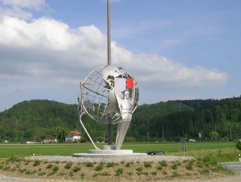 Kreiselkunstwerk in Suhrentalstrasse - Schinhuetweg - Bernstrasse West in Unterentfelden 