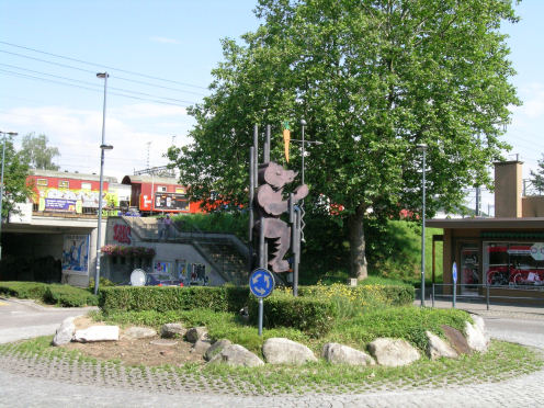 Kreiselkunstwerk in Bernstrasse - Schermenweg in Ostermunden 