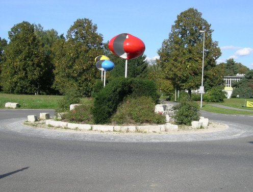 Kreiselkunstwerk in Batastrasse - Gallierstrasse - BataPark - Industriestrasse in Möhlin-Riburg 
