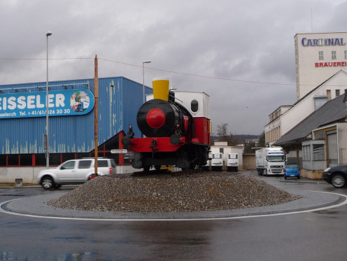 Kreiselkunstwerk in Baslerstrasse - Kaiserstrasse in Rheinfelden 