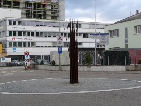 Kreiselkunstwerk in Hardstr - Sternenfeldstr in Birsfelden 