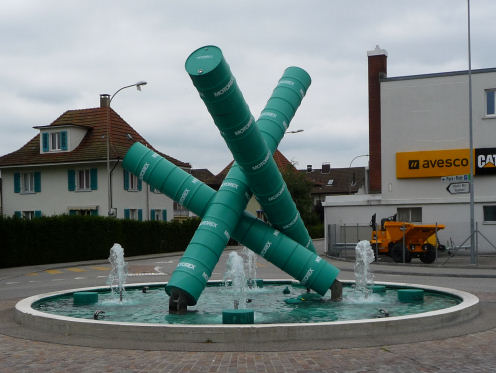 Kreiselkunstwerk in BützbergStraße - Hasenmattstrasse in Langenthal 