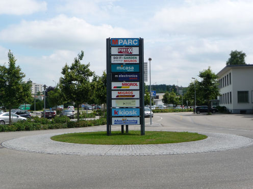 Kreiselkunstwerk in Migrosareal in Langenthal 