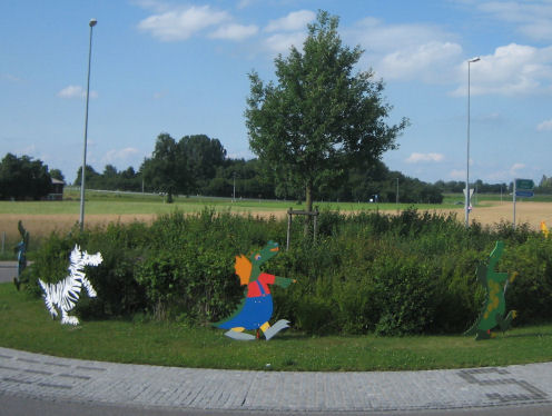 Kreiselkunstwerk in Wilerstrasse in Gossau 