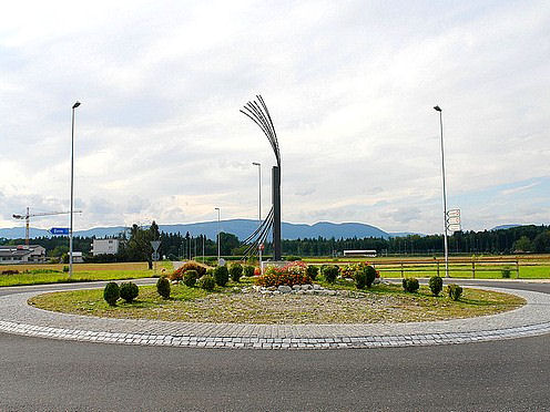 Kreiselkunstwerk in Ortseingang Ost in Herzogenbuchsee