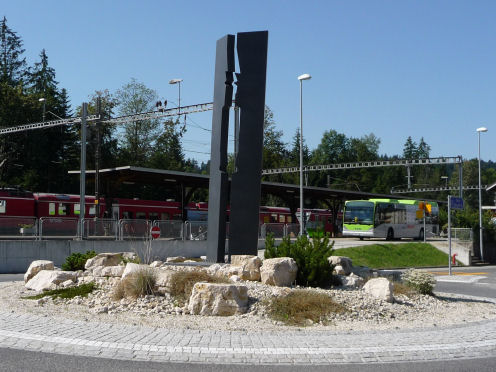 Kreiselkunstwerk in Hauptstr. - Grünenmattstrasse in Ramsei im Emmental 