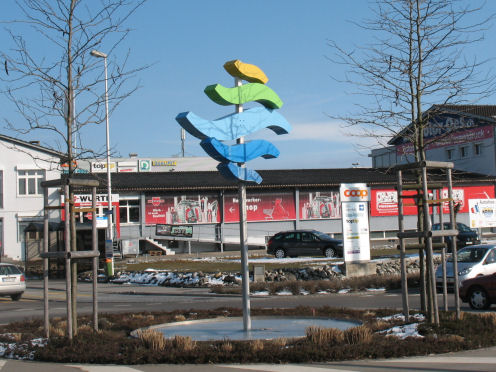 Kreiselkunstwerk in Romanshornerstrasse in Kreuzlingen 