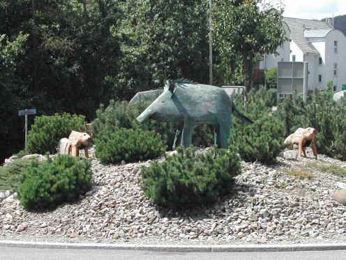 Kreiselkunstwerk in Badenerstr - Oberhardstr - Mellingerstrasse in Birmenstorf 