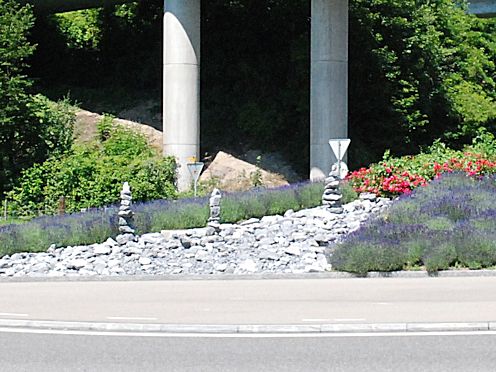 Kreiselkunstwerk in Birmensdorferstrasse - Bahnhofstrasse - Höhenweg in Mellingen 