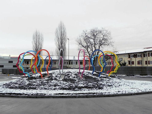 Kreiselkunstwerk in Salinenstrasse in Pratteln 