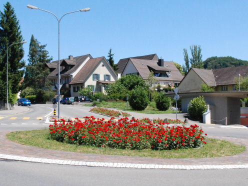 Kreiselkunstwerk in St. Bernhardstrasse - Alberich-Zwyssigstrasse - Dorfstrasse in Wettingen 