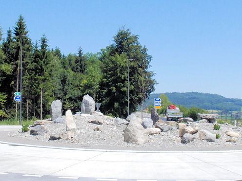 Kreiselkunstwerk in Badenerstrasse - Gexistrasse zwischen Othmarsingen und Lenzburg 