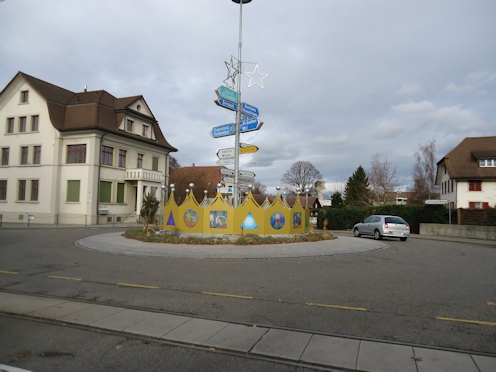 Kreiselkunstwerk in Frauenfeldstrasse - Wilerstrasse in Münchwilen 