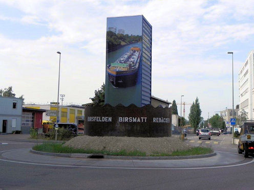Kreiselkunstwerk in Hardstr - Sternenfeldstr in Birsfelden 