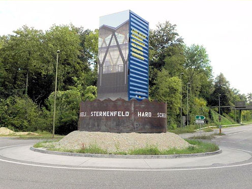 Kreiselkunstwerk in Hardstr - Sternenfeldstr in Birsfelden 