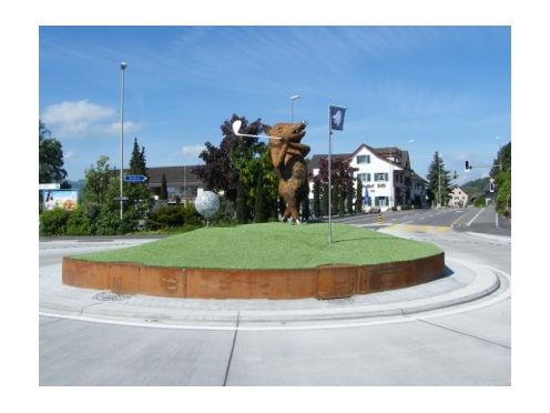 Kreiselkunstwerk in Landstrasse - Boppelsenstrasse in Otelfingen  