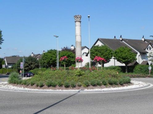 Kreiselkunstwerk in Giebenacherstr - Widhagenweg in Kaiseraugst 