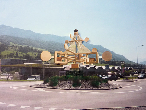 Kreiselkunstwerk in Konstruktion von Markus Bösch 
