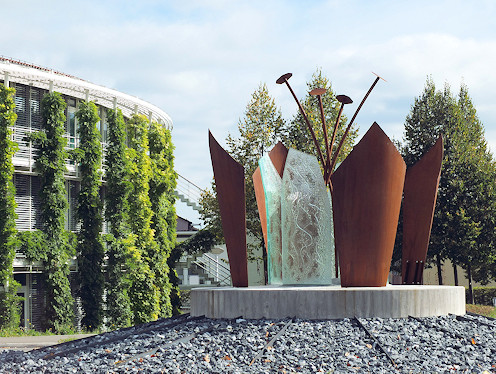 Kreiselkunstwerk in Glatttalstrasse - Oberdorfstrasse - Katzenrütistrasse in Rümlang 