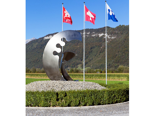 Kreiselkunstwerk in Stranserstrasse - Schürmatt - Kettstrasse in Buochs  