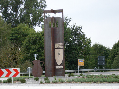 Kreiselkunstwerk in Ellwangen  B290 Abzweigung nach Schrezheim 