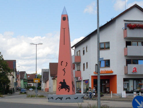 Kreiselkunstwerk in Aalen Hofherrnweiler Hofherrnstrasse - Weilerstrasse - Bohnensträßle 