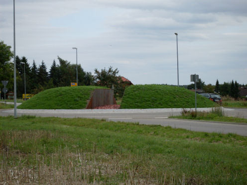 Kreiselkunstwerk in Härtsfeldstraße - Deutschordenstraße in Aalen Waldhausen 