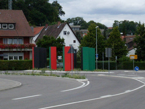 Kreiselkunstwerk in Aalen Wasseralfingen Binsengasse Stiewingstrasse 