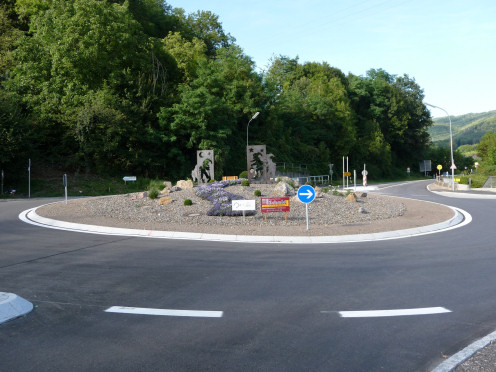 Kreiselkunstwerk in B518 in Wehr-Brennet 