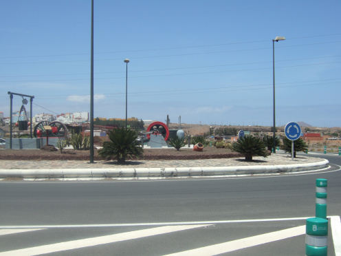 Kreiselkunstwerk in Ort und Strasse unbekannt in Gran Canaria  