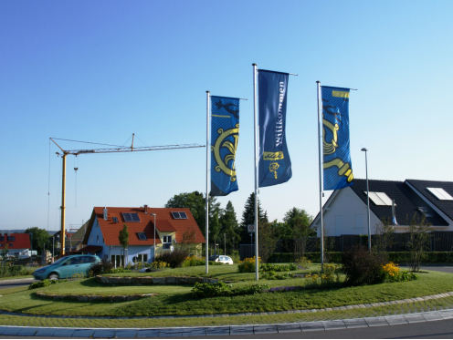 Kreiselkunstwerk in Riedstraße - Marbacher Straße in Erdmannhausen 