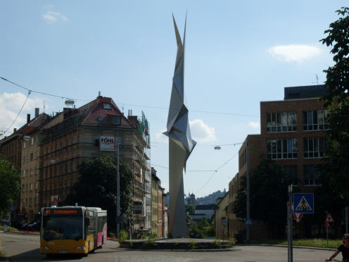 Kreiselkunstwerk in Kernerplatz in Stuttgart 