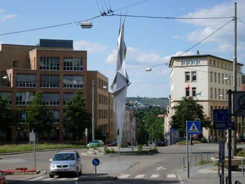 Kreiselkunstwerk in Kernerplatz in Stuttgart 