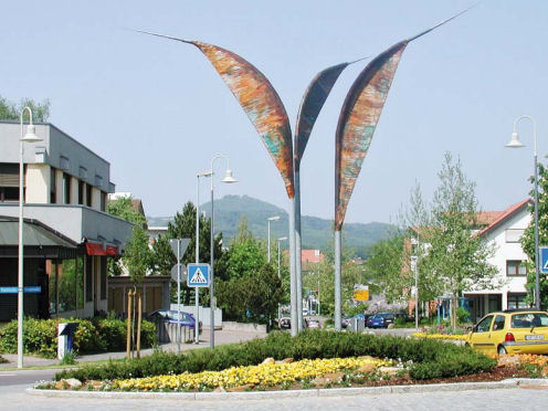 Kreiselkunstwerk in Poststraße - Schererstraße - Bergstraße in Eislingen 