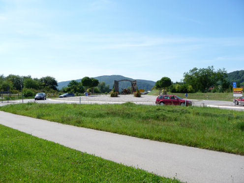 Kunst im Kreisverkehr in Rheinfelden