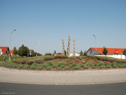 Kreiselkunstwerk in Dudenhöfer Straße in Seligenstadt 