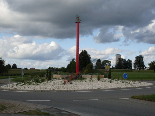 Kreiselkunstwerk in Rudersberger Straße - Friedrich-Bauer-Straße in Welzheim 