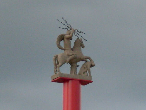 Kreiselkunstwerk in Rudersberger Straße - Friedrich-Bauer-Straße in Welzheim 