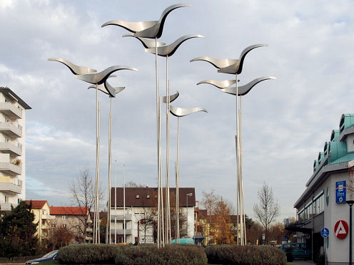 Kreiselkunstwerk in Schwetzinger Str. - Neues Sträßel in Wiesloch 