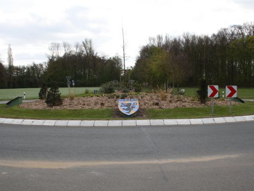 Kreiselkunstwerk in Westkirchener Strasse in Beelen 