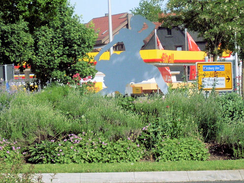 Kreiselkunstwerk in Goethestraße - Lange Str. - Ellwanger Str. - B290 in Crailsheim 