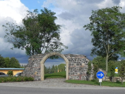 Kreiselkunstwerk in Rheinbrücke - Jahnstraße in Breisach 