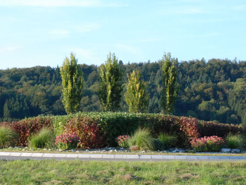 Kreiselkunstwerk in B34 - K6566 - L163 - Hauptstraße in Geißlingen nähe Waldshut-Tiengen 