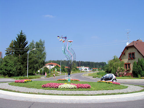 Kreiselkunstwerk in Alte Poststraße - Kornstraße in Horgenzell