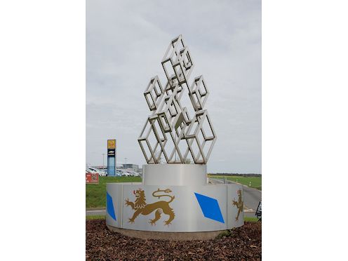 Kreiselkunstwerk in Koblenzer Str. - Zieferspange in Simmern / Hunsrück 